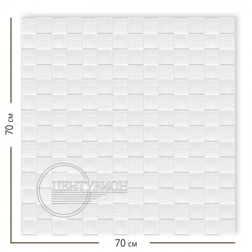 Фото. Панель "Мозаика белая" 700х700х7 мм. Строй-Отделка